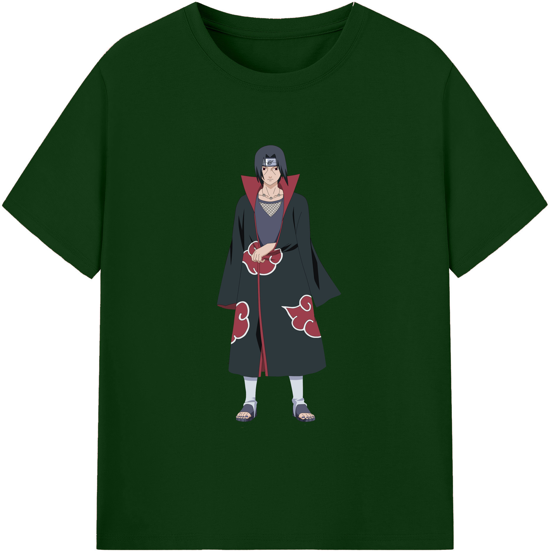 （画像用） NARUTO -ナルト- うちは イタチ Uchiha Itachi 綿100％半袖Tシャツ（フロントプリント）